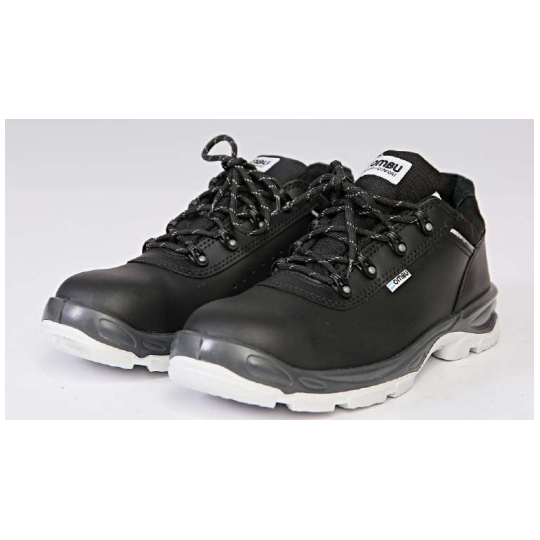 Zapato Ozono con puntera acero cuero flor OMBU (1OO-01F1) (36 al 47)