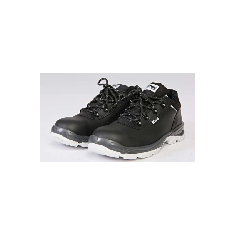 Zapato Ozono con puntera acero cuero flor OMBU (1OO-01F1) (36 al 47)
