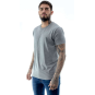 Remera Básica Gris Melange Escote Redondo Lisa (S al XL)