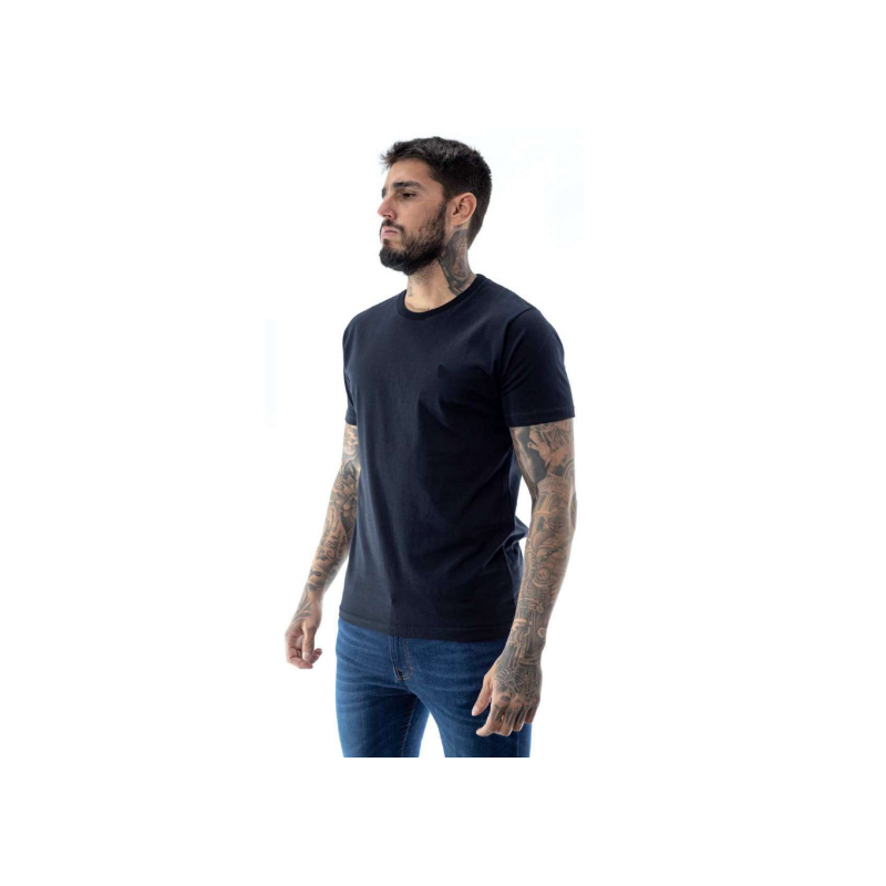 Remera Básica Negra Escote Redondo Lisa (2XL al 4XL)