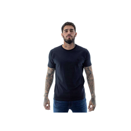 Remera Básica Negra Escote Redondo Lisa (2XL al 4XL)