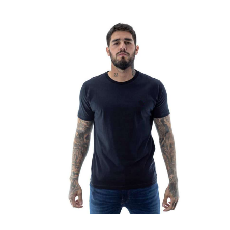 Remera Básica Negra Escote Redondo Lisa (2XL al 4XL)