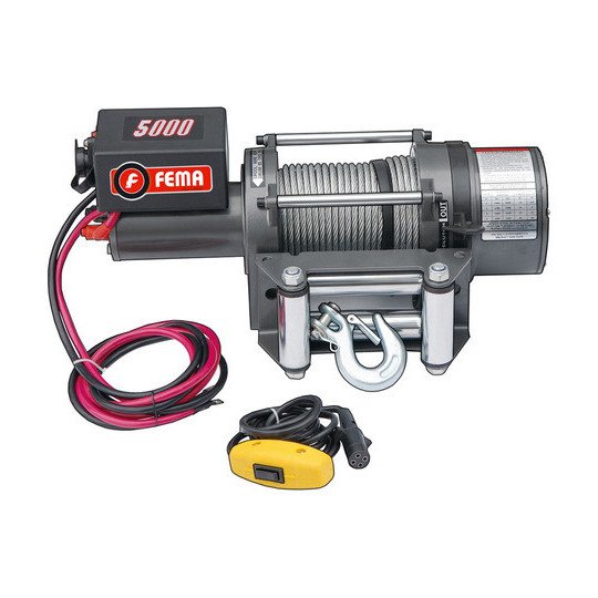 Aparejo Eléctrico 12v 24 Mt 2271 Kg 2,3 Hp Cable 6 Mm Fema