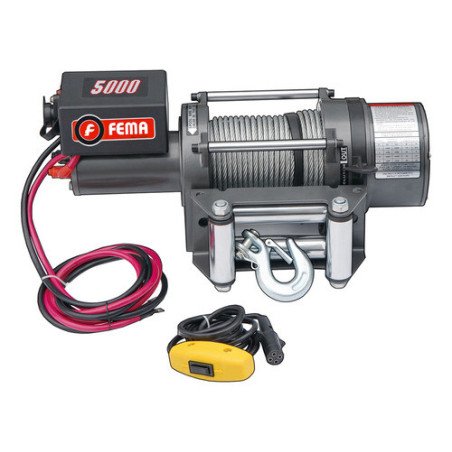 Aparejo Eléctrico 12v 24 Mt 2271 Kg 2,3 Hp Cable 6 Mm Fema