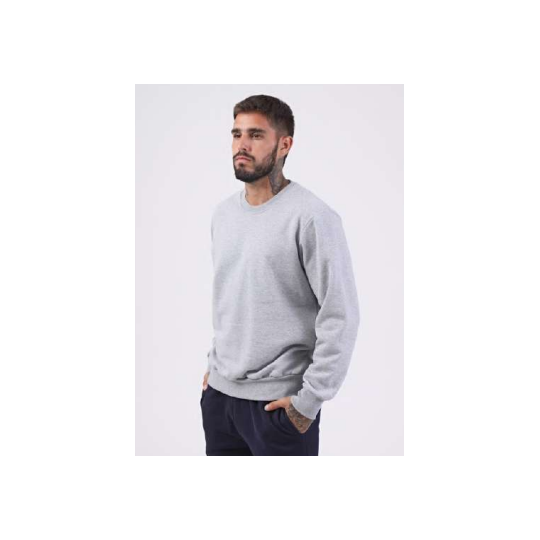 Buzo básico de frisa Gris Melange (2XL al 4XL)