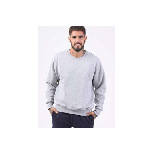 Buzo básico de frisa Gris Melange (2XL al 4XL)