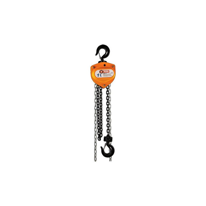 Aparejo Elevador Manual A Cadena 1 Tonelada 3 Metros Fema