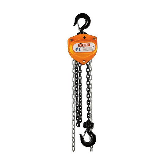 Aparejo Elevador Manual A Cadena 2 Toneladas 3 Metros Fema