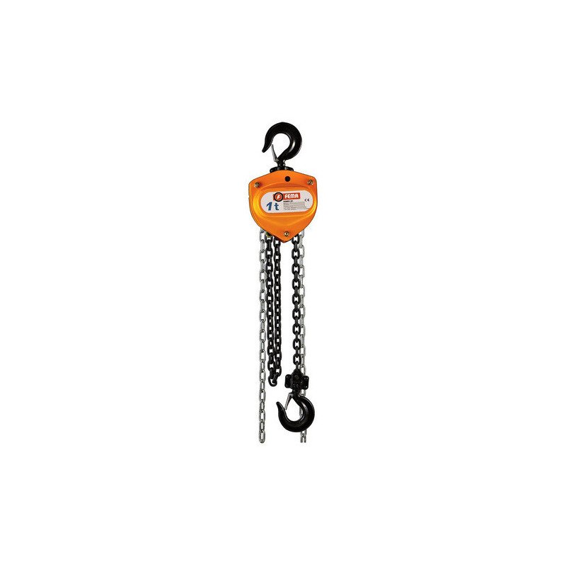 Aparejo Elevador Manual A Cadena 2 Toneladas 3 Metros Fema