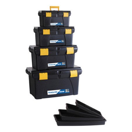 Kit 4 Cajas De Herramientas Organizadoras Plastico Vanguard