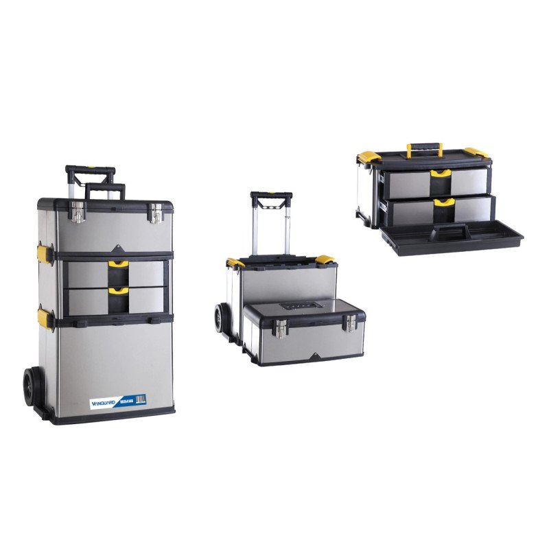 Carro caja de herramientas con ruedas y manija extensible marca Vanguard