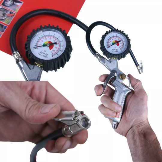 Pistola Fema Compresor Inflador Manometro Racor Michelin