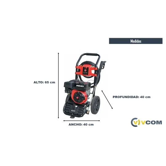 Hidrolavadora Profesional 3100 PSI-213 Bar 5,7 L/m- Motor 5,5 HP-4TT Nafta Marca Ducati Hidrolavadora Profesional 3100 PSI-213 Bar 5,7 L/m- Motor 5,5 HP-4TT Nafta Marca Ducati