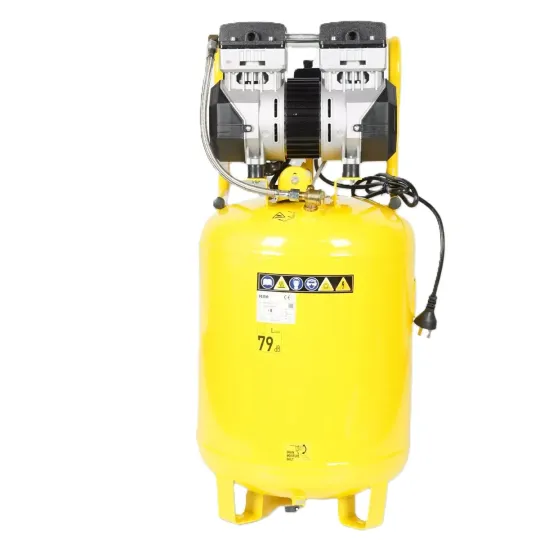 Compresor de aire vertical libre de aceite silencioso 50 lts 1,3hp marca Fema