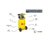 Compresor de aire vertical libre de aceite silencioso 50 lts 1,3hp marca Fema