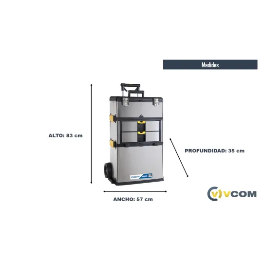 Carro caja de herramientas con ruedas y manija extensible marca Vanguard Carro caja de herramientas con ruedas y manija extensible marca Vanguard
