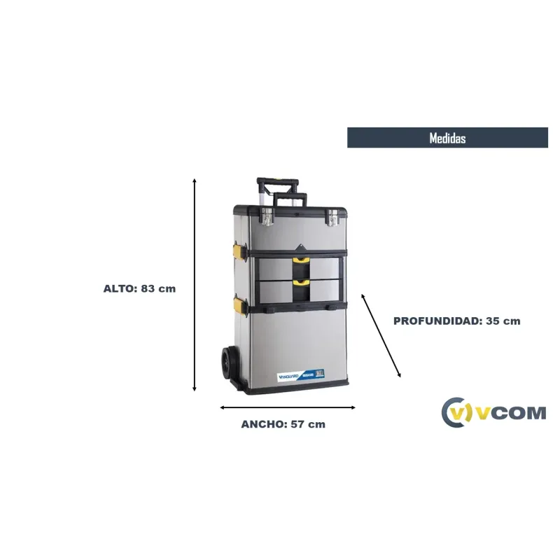 Carro caja de herramientas con ruedas y manija extensible marca Vanguard