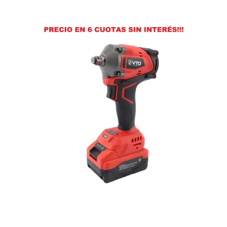 Llave de impacto 1/2" brushless + 2 Baterías + Cargador Marca VTO