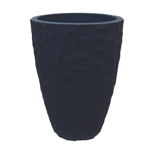 Maceta Conica Estilo Prisma Plomo 30x43cm Liviana Resistente