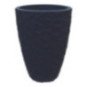 Maceta Conica Estilo Prisma Plomo 53x76cm Liviana Resistente
