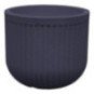 Maceta Redonda Flute Grafito 36x31cm Liviana Resistente Uv